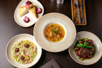 food from the restaurant for the menu