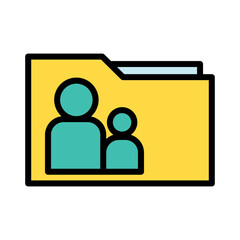 Folder Group Data Icon