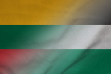 Lithuania and Palestinian National Authority national flag international negotiation PSE LTU