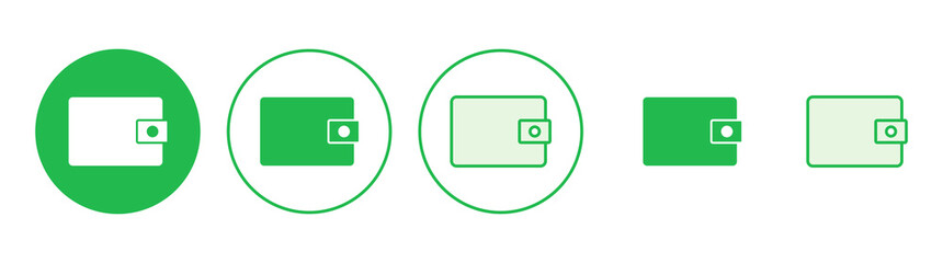 Wallet icon set. wallet vector icon