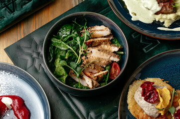 food from the restaurant for the menu