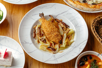 food from the restaurant for the menu
