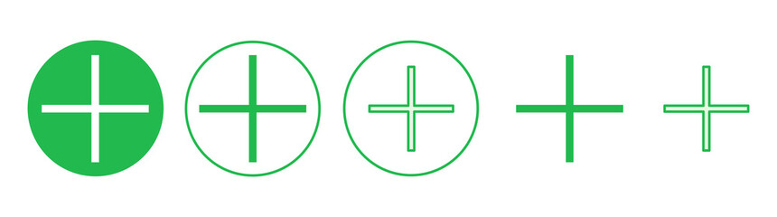 Plus Icon set. Add plus icon