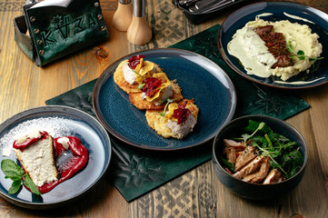 food from the restaurant for the menu