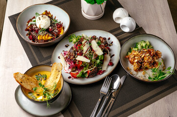 food from the restaurant for the menu