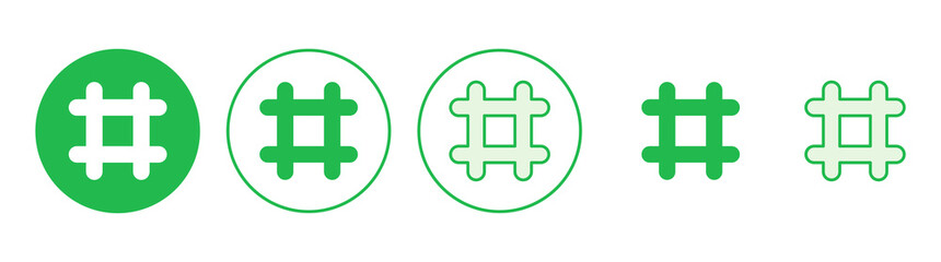 Hashtag icon set. hashtag symbol