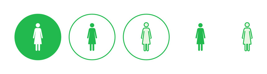 Female icon set. woman icon vector