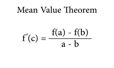 Mean value theorem in math. Lagrange theorem. Mathematics resources for teachers and students.