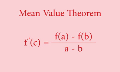 Mean value theorem in math. Lagrange theorem. Mathematics resources for teachers and students.