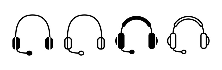 Headphone icon vector. headphones earphones icon. headset