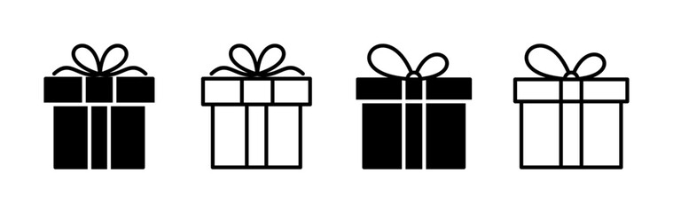 Gift icon vector. gift box icon. birthday gift