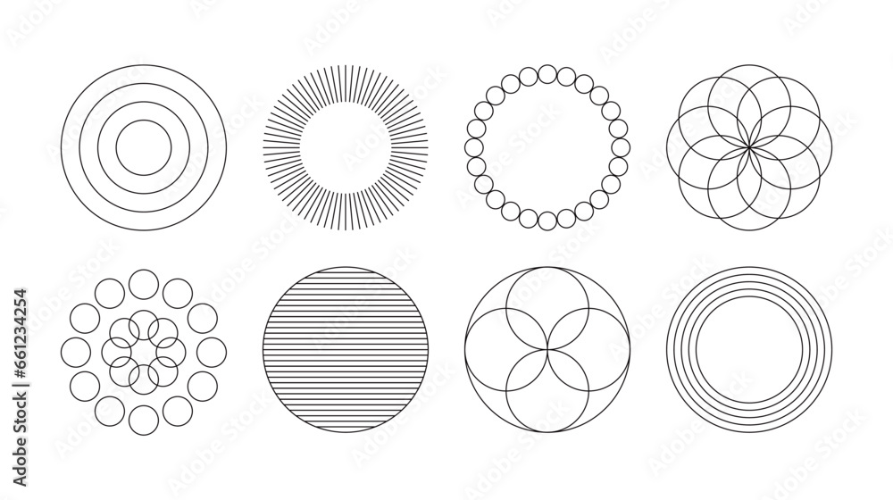 Poster a set of line design graphic sources in a minimalist, modern and simple style.