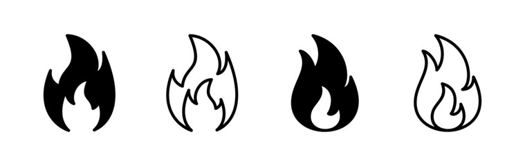 Obraz na płótnie Canvas Fire icon vector. fire flame icon