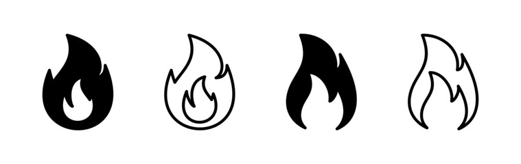 Fire icon vector. fire flame icon