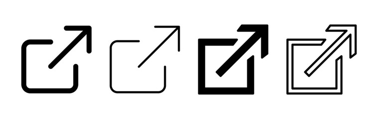 Fototapeta premium External link icon vector. hyperlink chain symbol. download, share,