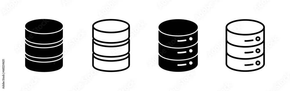 Poster database icon vector. server icon. storage