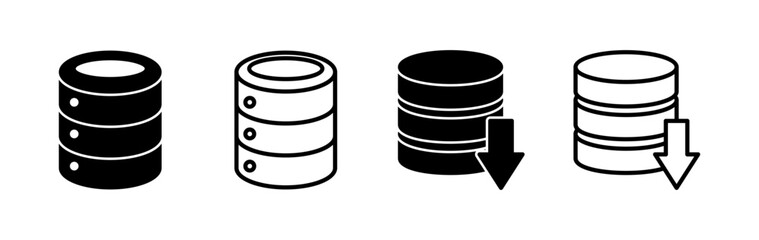 Database icon vector. server icon. storage