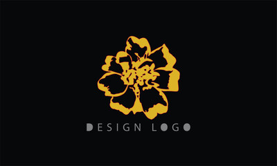 flower petal logo design, modern logo