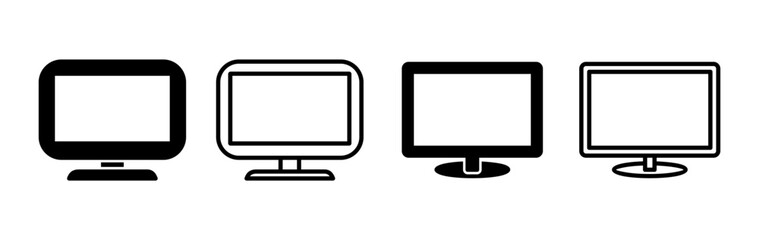 Computer icon vector. computer monitor icon.