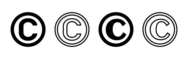 Copyright icon vector. copyright symbol
