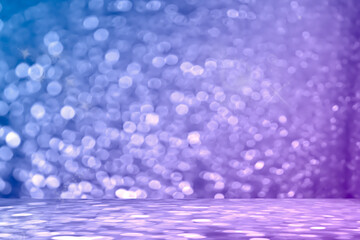 Abstract magic light on purple bokeh glitter gradient background. Idea for wallpaper, valentines, card, mothers day theme ,template, banner etc., 
