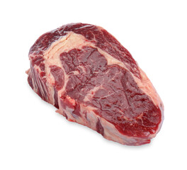 Piece of fresh beef meat isolated on white