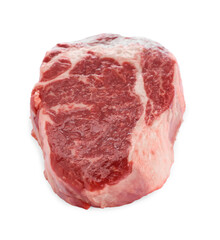 Piece of fresh beef meat isolated on white