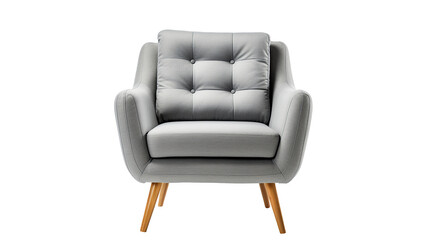 Comfortable armchair isolated on a transparent background, interior element