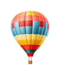 Hot air balloon isolated on transparent background