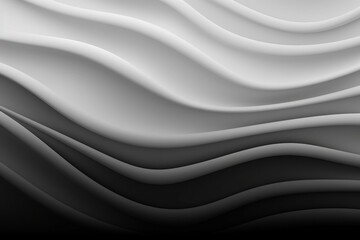 Abstract monochrome wallpaper with a dynamic wave pattern. Modern and sleek design for backgrounds or copy-space. Generative AI