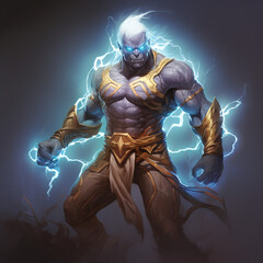 Naklejka premium Thunder monster