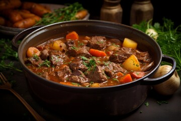 Authentic Eintopf: A Flavorful Traditional German Stew, Perfect for Chilly Days, Crafted with Hearty Ingredients and Homemade Comfort