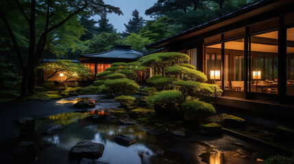 日本の夜の料亭