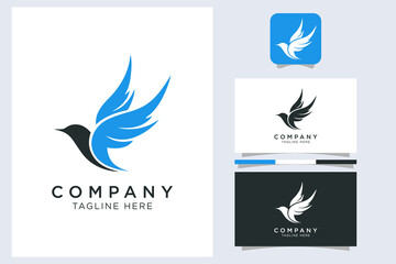 hummingbird logo design modern