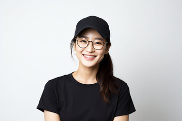 Portrait of a Asian woman standing and looking at the camera. Face of healthy woman, Lifestyle portrait photography.