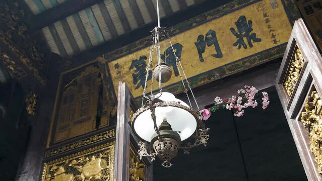 Ornamental decoration and lighting at Pinang Peranakan Mansion, Malaysia