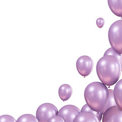 Lilac Balloons Frame Border