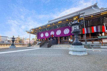 Higashi Honganji temple situated at the center of Kyoto, one of two dominant sub-sects of Shin Buddhism in Japan and abroad