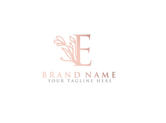 Letter E Plant Logo on white background is best for any company