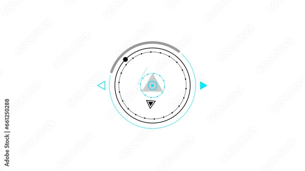 Poster sci-fi circular hud navigation element on alpha channel.