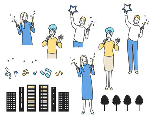 カラオケで盛り上がるインバウンド　セット