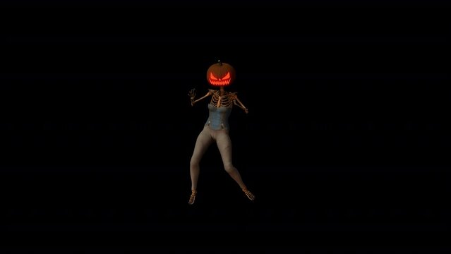 Pumpkin Head Skeleton Dance