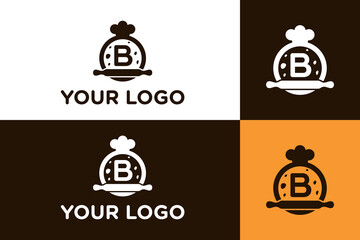 Letter B Bakery Logo