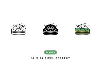 Sponge Icon. Bath Scrub Clean Up Symbol Stock Illustration. Vector Line Icons For UI Web Design And Presentation