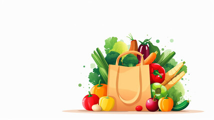 Amazing Fruits and vegetables grocery product in reusable