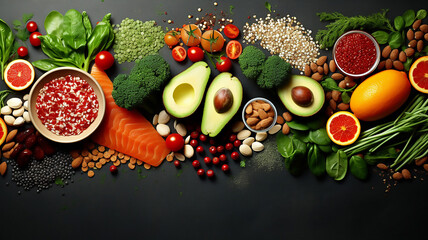 Healthy food ideas healthy food background