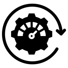 Fototapeta premium Performance Optimization Glyph Icon