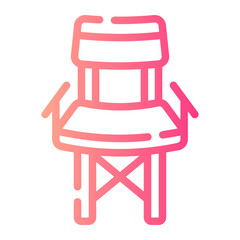 director chair Line Gradient Icon