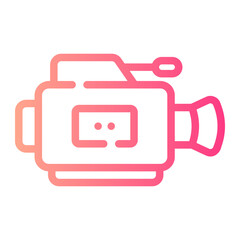 video camera Line Gradient Icon