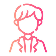 actor Line Gradient Icon